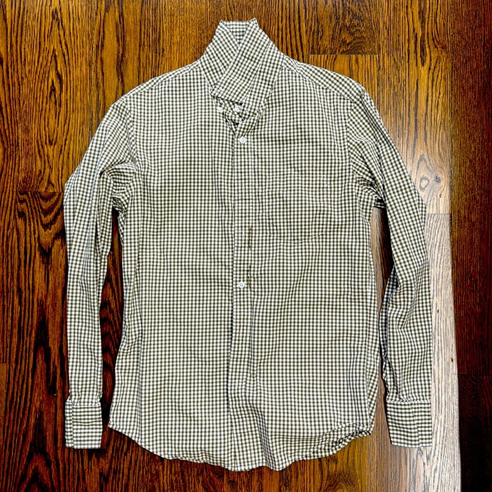 J. Crew Men’s Slim Gingham Dress Shirt in Small